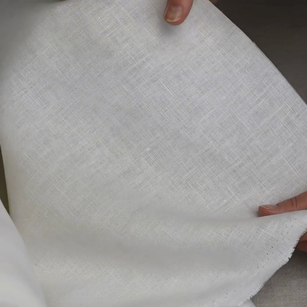 Linen fabric, natural white 240 g/m², width 150 cm, art. 0040