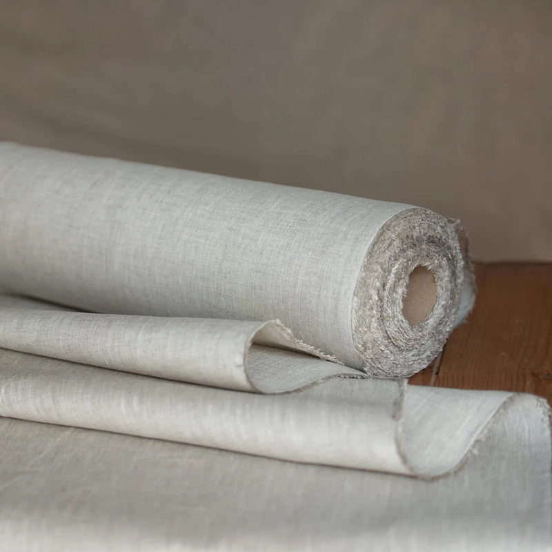 Linen fabric, melange gray 240 g/m², width 150 cm, art. 0041