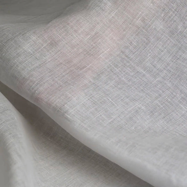 Linen fabric, white, width 150 cm, art. 05054NW