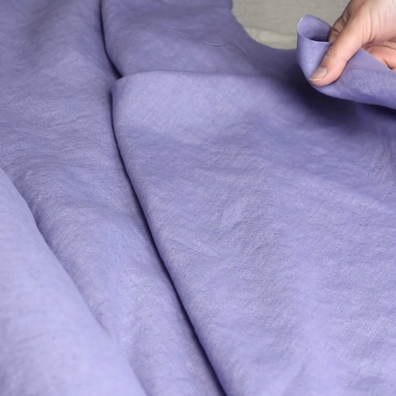 Linen fabric, pastel violet, width 145 cm, art. 3-108