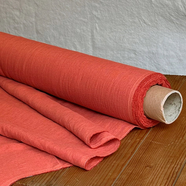 Linen fabric red, width: 145 cm, art. 3-2163