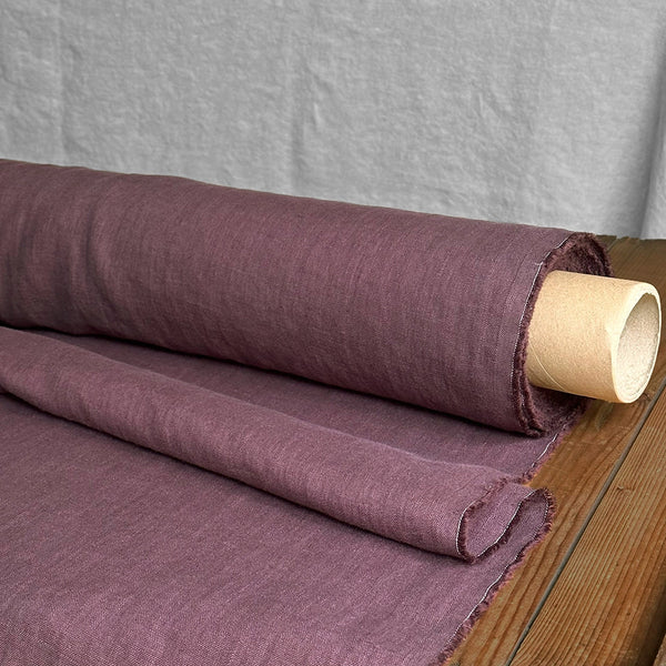 Linen fabric, aubergine, width 145 cm, art. 3-900